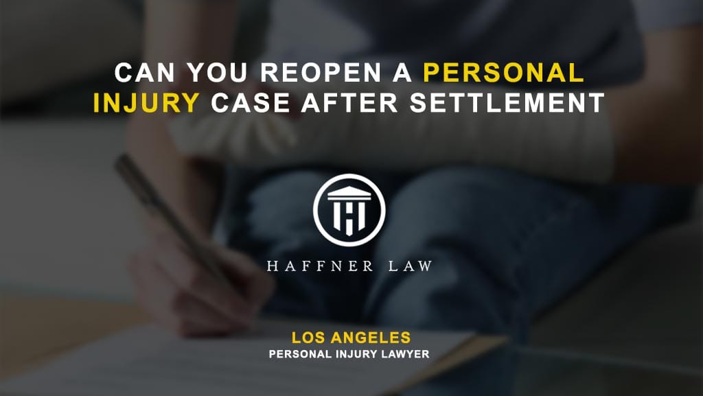 Personal Injury Cases after Settlement | Haffner Law
